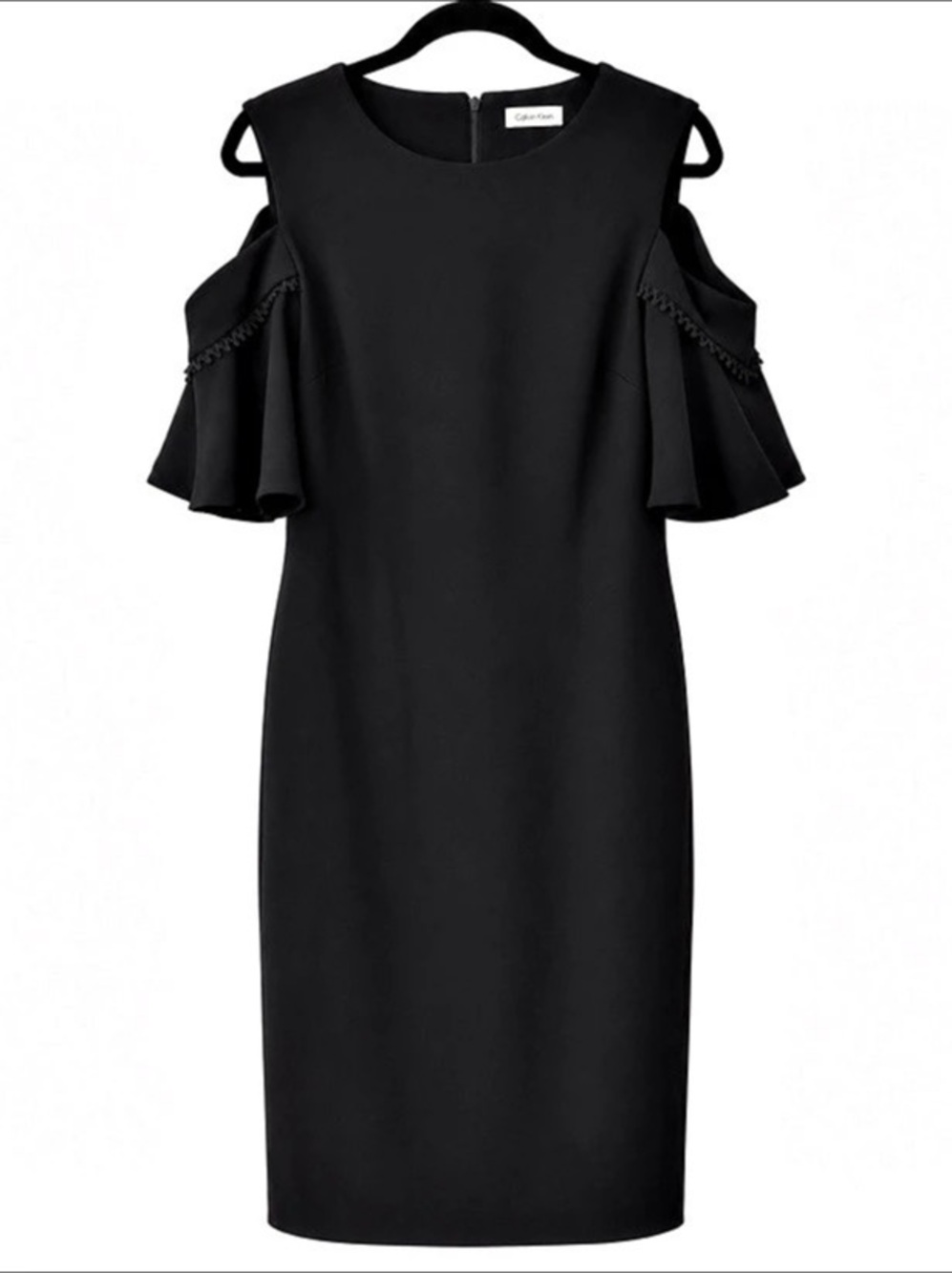Calvin Klein Black Cold Shoulder Midi Dress
